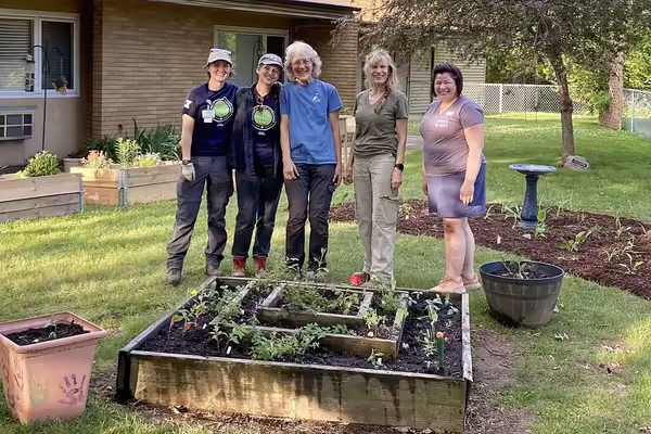group of master gardeners in a garden