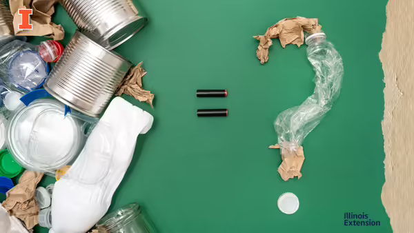 pile of garbage making a question mark