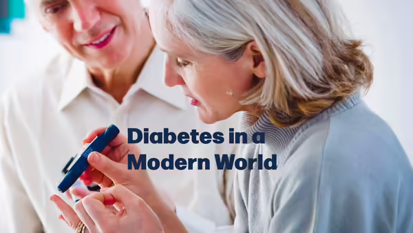 man and woman checking blood sugar