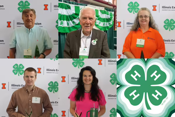5 headshots and the 4-H clover