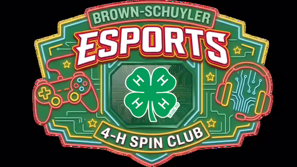 Club logo which includes graphics of controllers, headsets, and club name.
