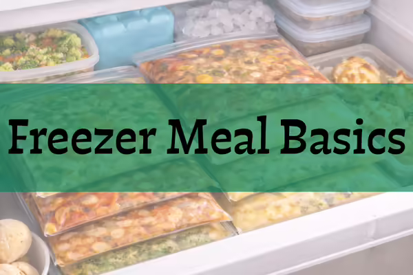 meals in plastic bags in freezer