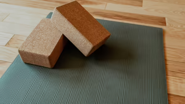 Yoga mat and blocks
