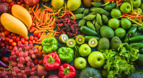 Colorful vegetables and fruit