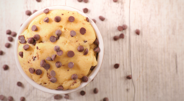 Bowl of chocolate chip cookie dough