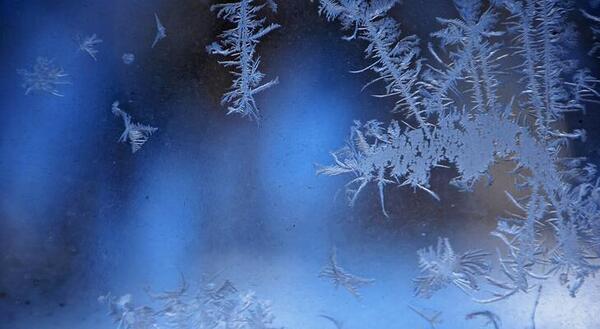 ice on a window