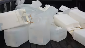 clean pesticide containers ready for recycling