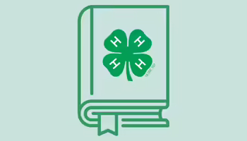 Book icon with 4-H clover