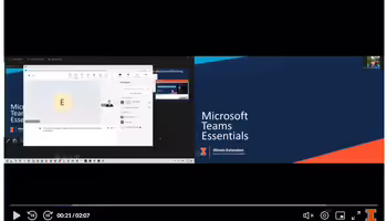 Screenshot of Mediaspace video player, showing two screens side by side