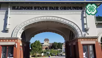 The entrance gates to the Illinois State fair