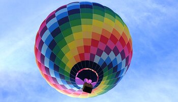 Colorful balloon in sky