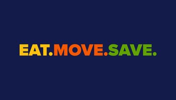 Eat. Move. Save. logo