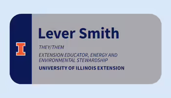 example Extension staff blue/silver name tag 