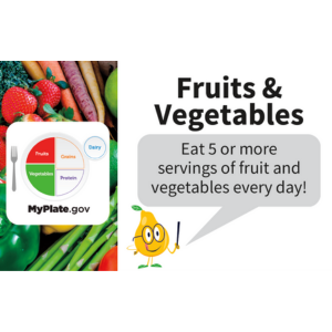 Screenshot of shelf talker for fruits and vegetables