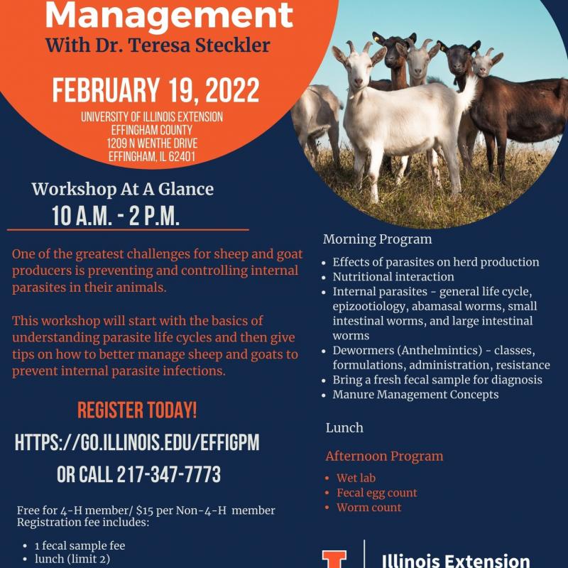 Integrated Goat Parasite Management Workshop Flyer