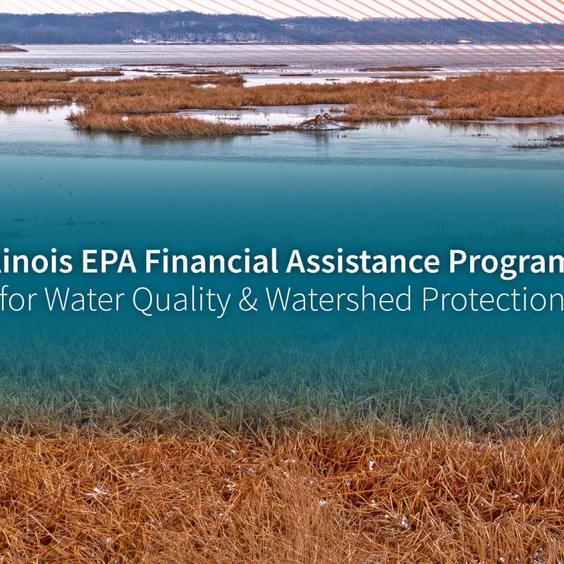Illinois EPA logo on blue lake