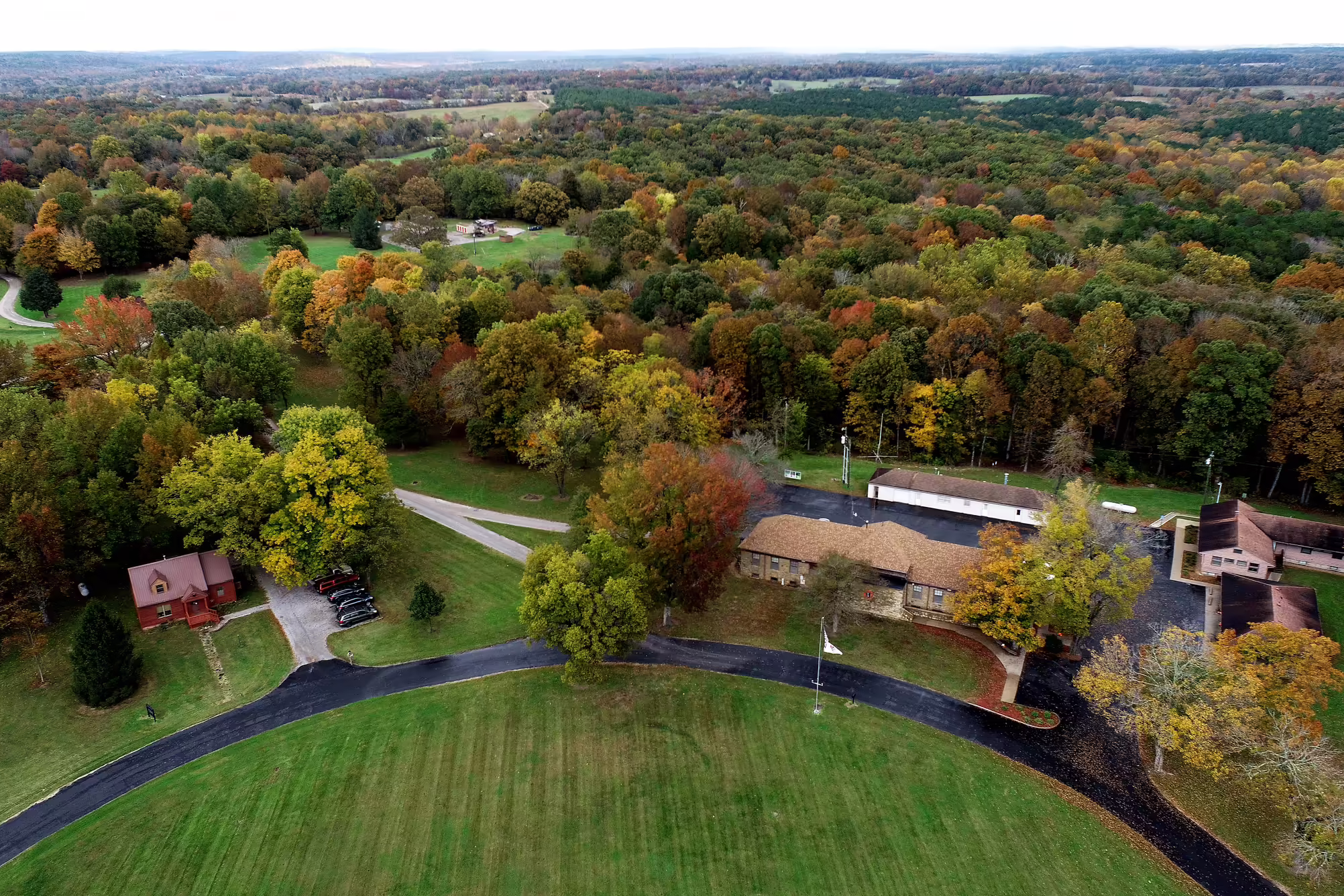 overhead view of Dixon Springs Ag Center in Southern Illinois