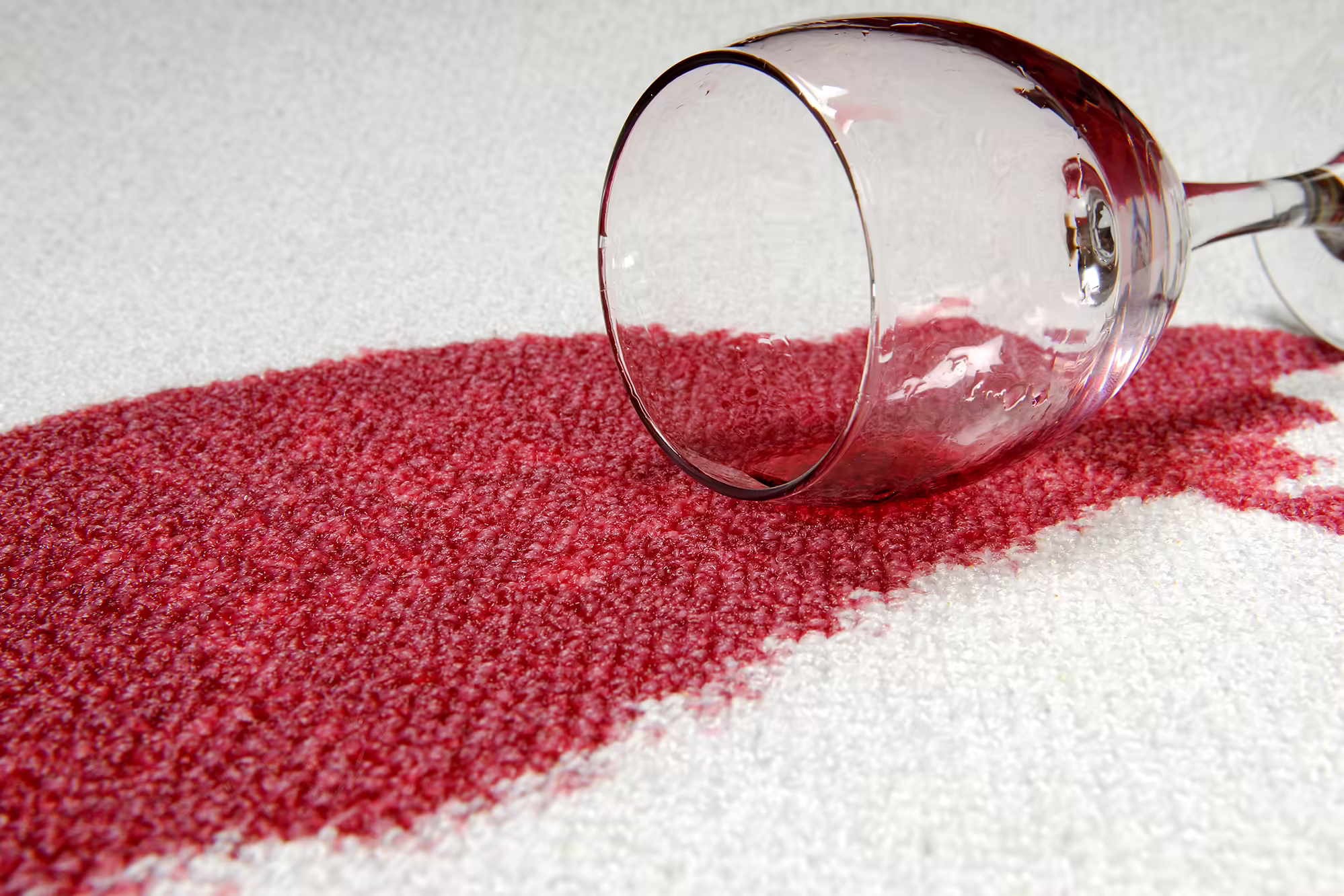 red wine spilled on carpet
