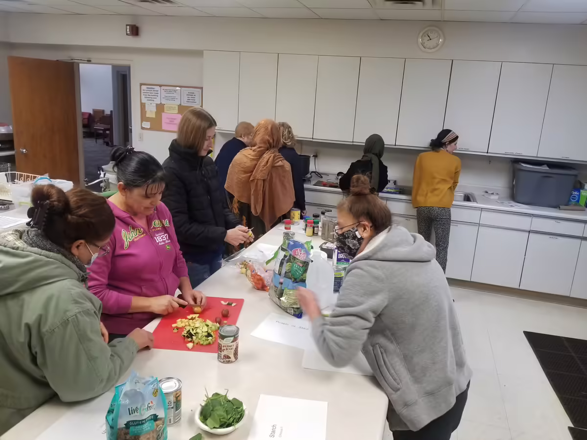 Participants at Bethel Wesley enjoyed exploring new recipes during their Create Better Health lesson