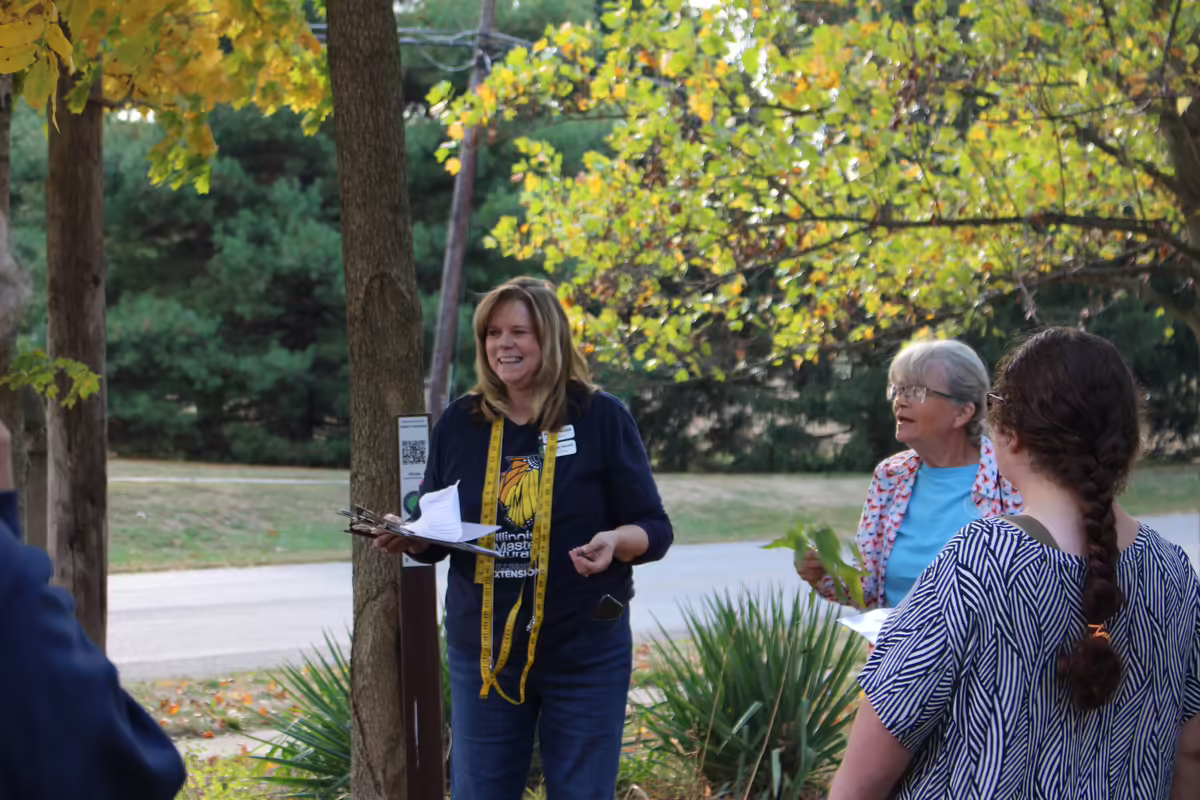 Master Naturalist leading fall tree crawl