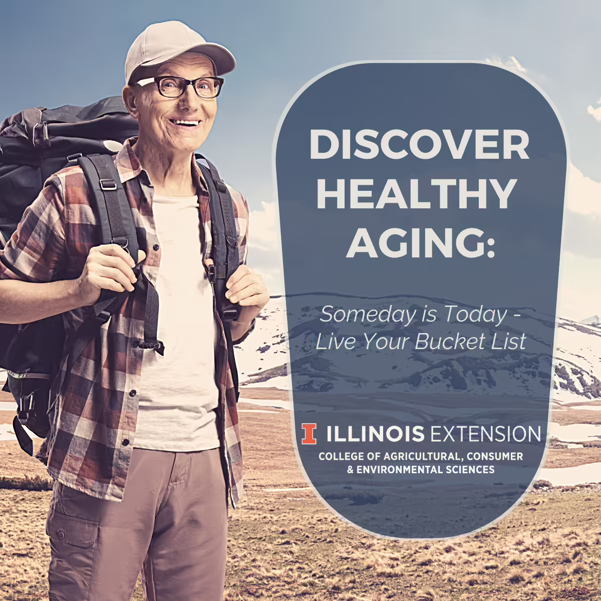 discover healthy aging with a senior man backpacking