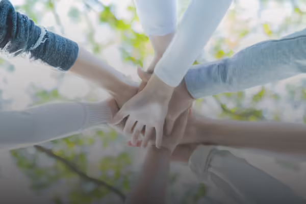 group of holding hands