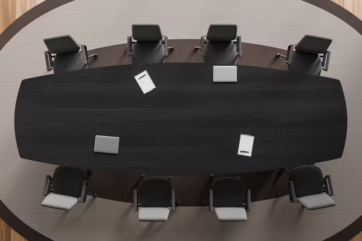 top view of conference table
