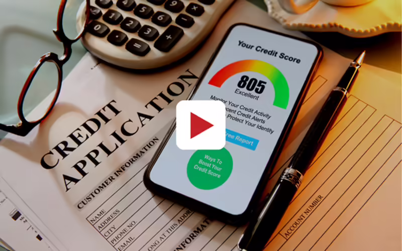 credit application and credit score 805
