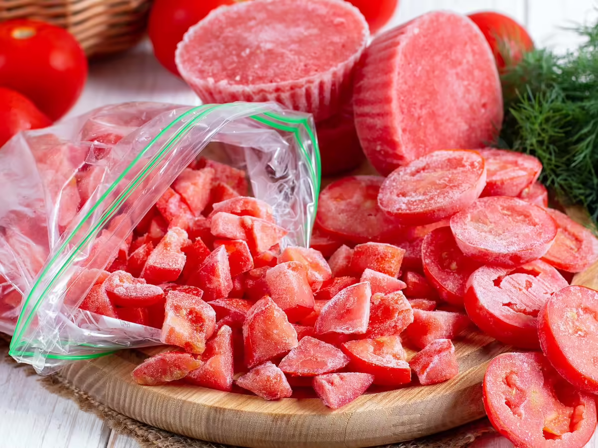 diced and sliced frozen tomatoes