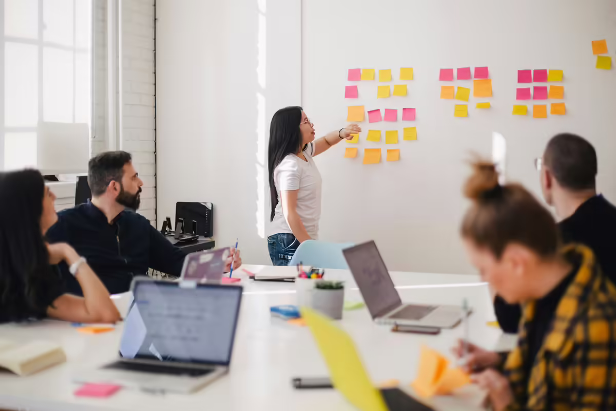 People collaborating around the table