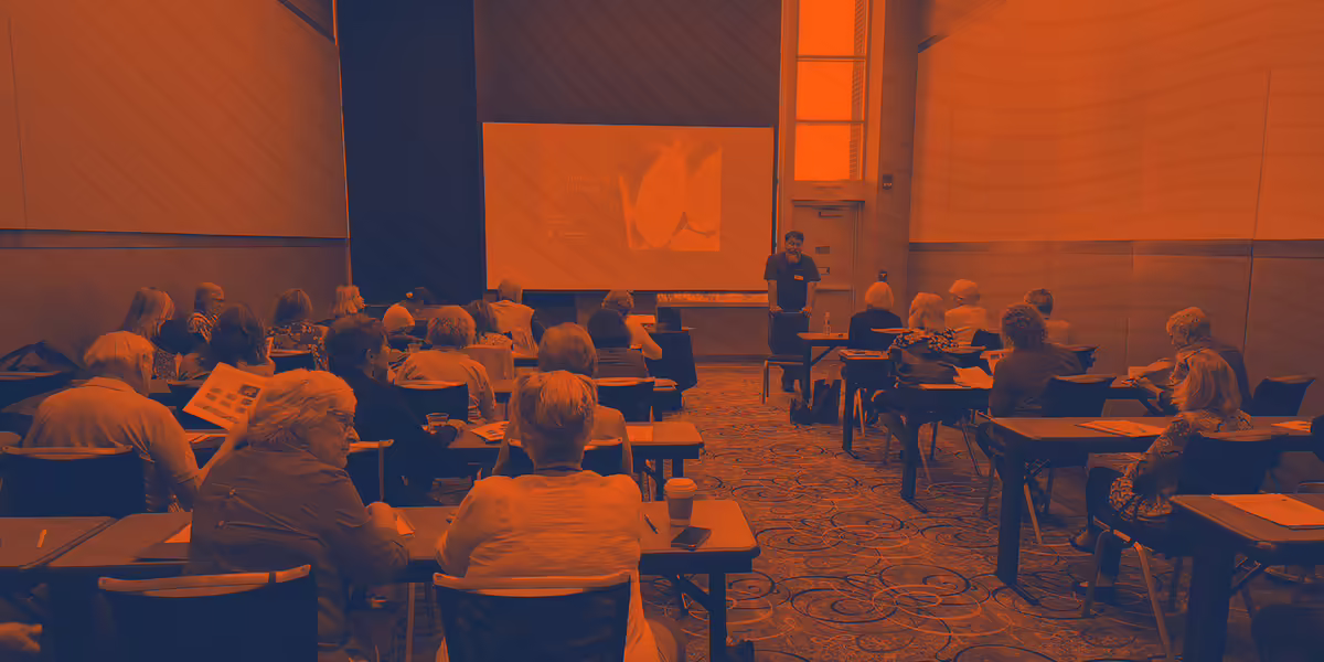 volunteers listen to a presentation on horticulture 