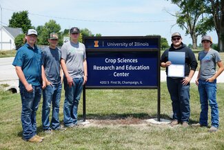 Five youth members of Pontiac FFA Chapter holding certificate