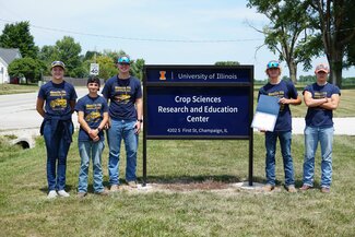 Five youth members of Wesclin FFA Chapter holding certificate