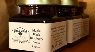 FGHFG maple black raspberry sauce on store shelves