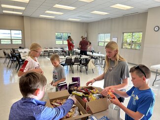 youth packing bags