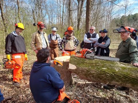 Chainsaw Training and Safety Field-day for the Southern Illinois Beginning Forest Landowner Program