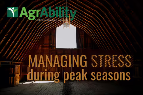 barn promoting farmer stress