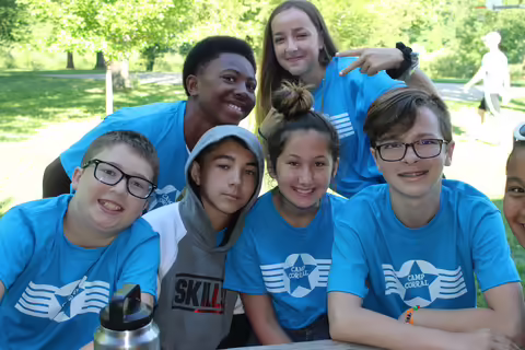 group of children at 4H military camp