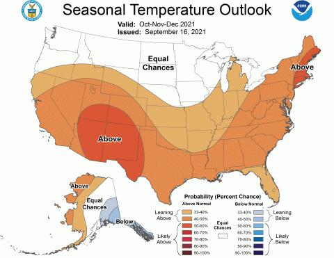 Seasonal temperature map