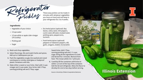 Refrigerator Pickle Recipe