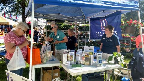 Master Gardeners at Rhubarb Festival booth