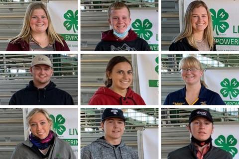 winners of the 4-H Superior young producer Scholarship
