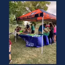 tent set up at Toluca Coal Mine Days