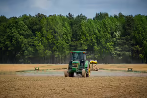Photo of a sprayer in a field