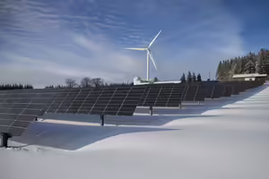 solar and wind energy field