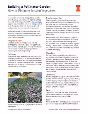 fact sheet for building pollinator garden
