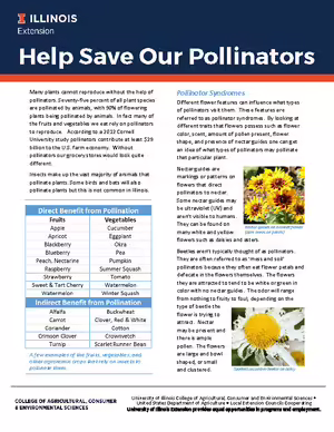 Help Save Our Pollinators fact sheet