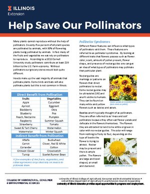 Help Save Our Pollinators fact sheet 