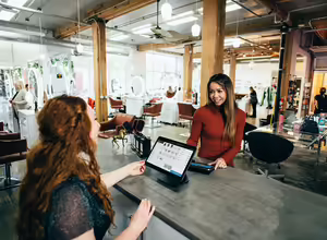 2 women in business location 