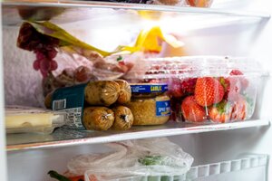food in a refrigerator